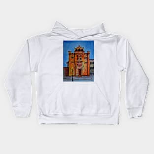 Watercolor sketch - Chiesa di San Michele Arcangelo. Enna, Sicily Kids Hoodie